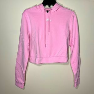 Adidas Pink Crop Hoodie